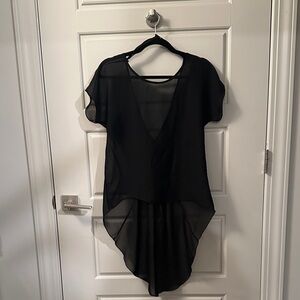 Black Sheer Women's Top